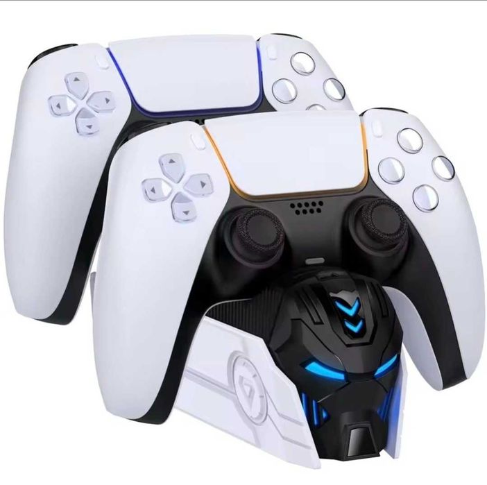 Ładowarka do padów PS5 stacja dokująca podwójna wzór Iron Man WARIANTY