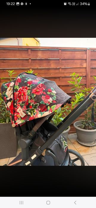 Wózek Cybex 4.0 2w1 bardzo zadbany. SPRING BLOSSOM DARK