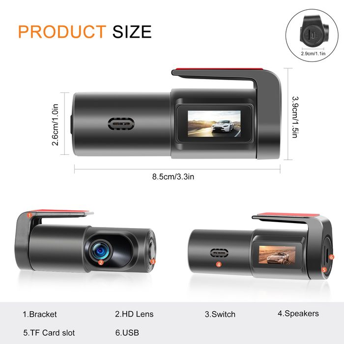 Câmara automotivo dashcam ADAS com wifi NOVO