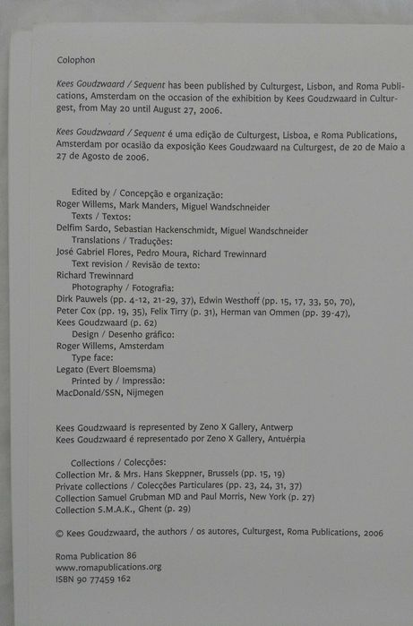 Livro "Sequent", de Kees Goudzwaard