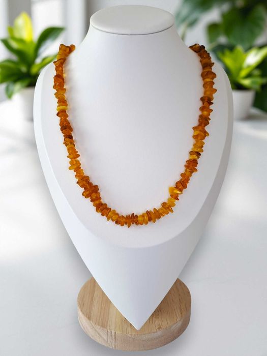 Korale z bursztynu, BURSZTYN bałtycki sieczka odkorowana #996