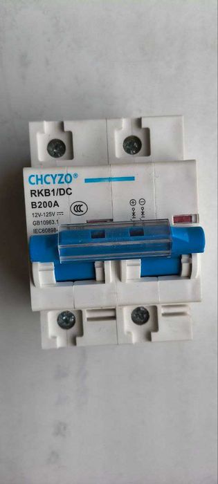 Автоматичний вимикач DC 200A двополюсний DIN-рейка (12–125V)