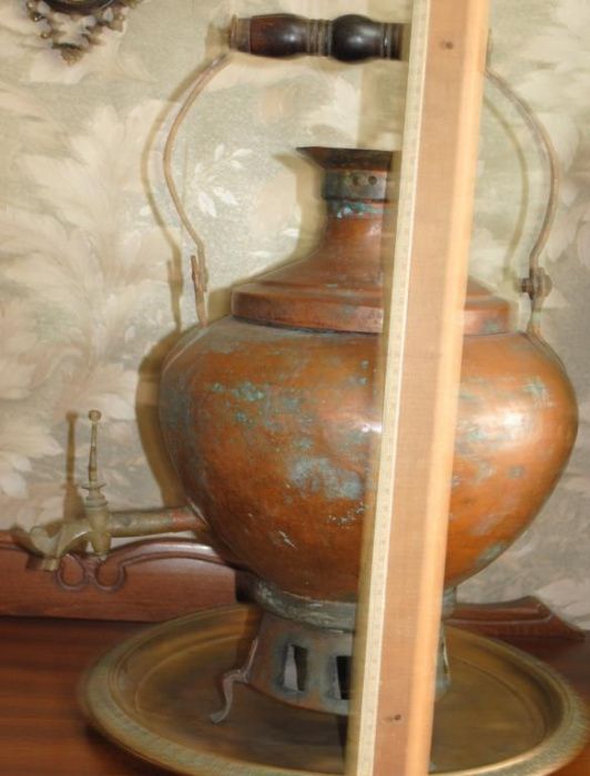 Збитень сбитенник мідний круглий самовар все рідне, стильний подарунок