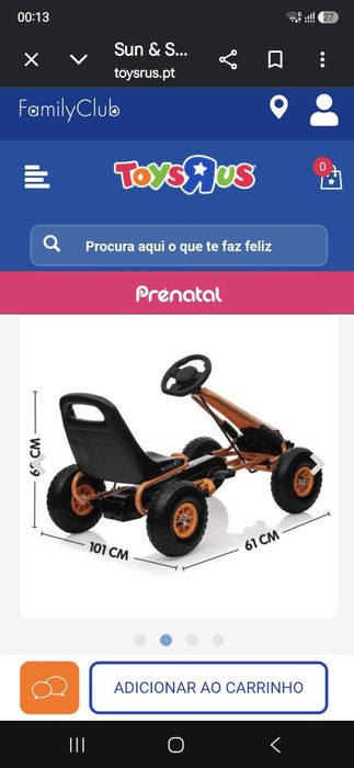 Kart de pedais toys urs