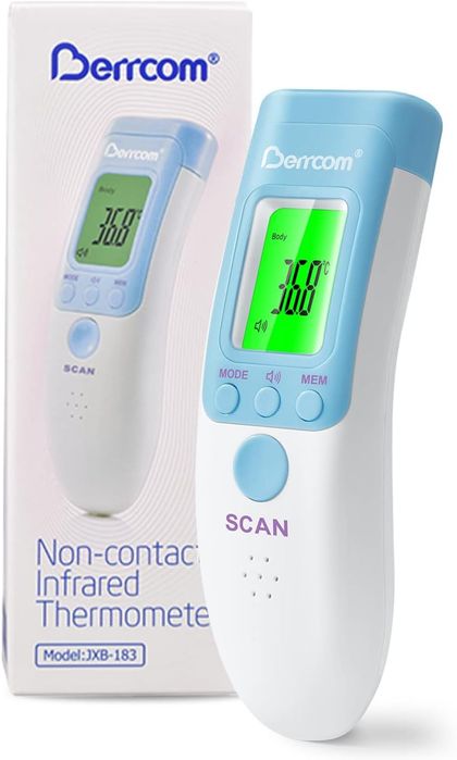 Berrcom Termômetro infravermelho digital Termômetro testa sem contacto