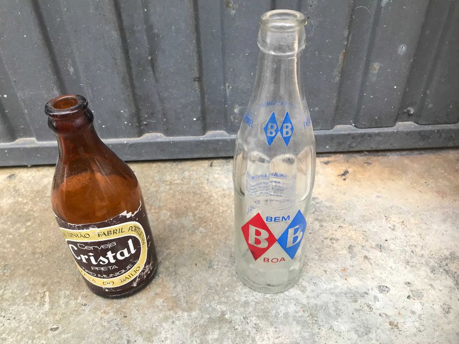 Garrafa antiga de Cerveja Cristal e Gasosa Bem Boa