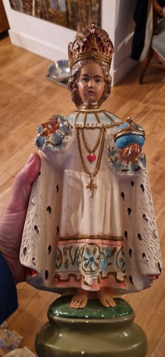 Stara rzeźba figura sakralna Jezus Praski antyk stare dewocjonalia