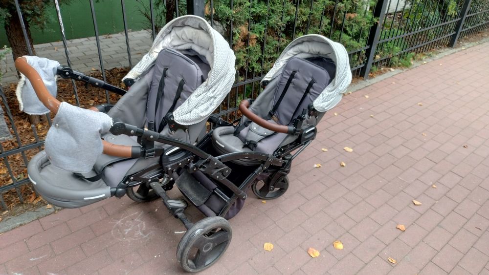 Wózek Junama Duo zestaw gondole + spacerówki + dodatko