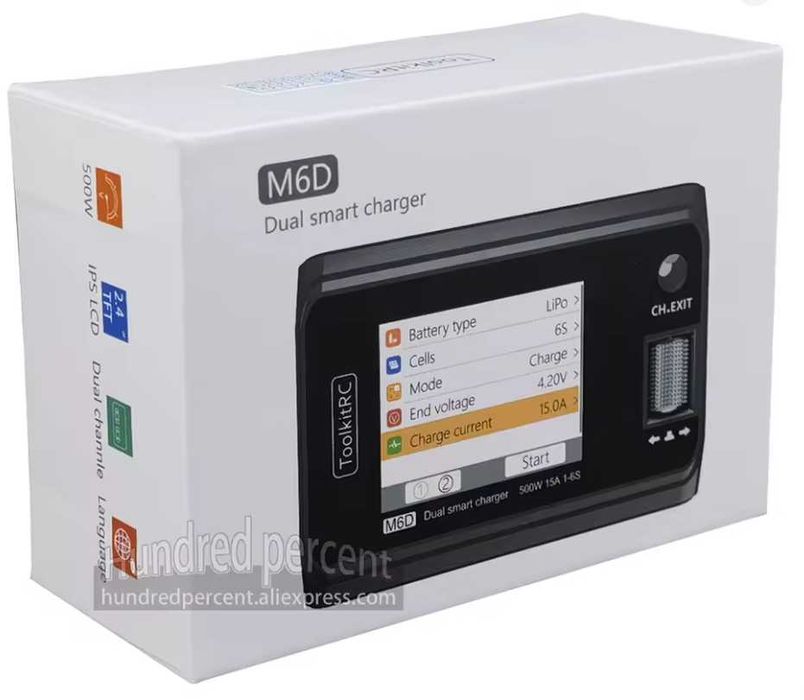 ToolkitRC M6D зарядний пристрій. НОВИЙ в заводскій плівці.