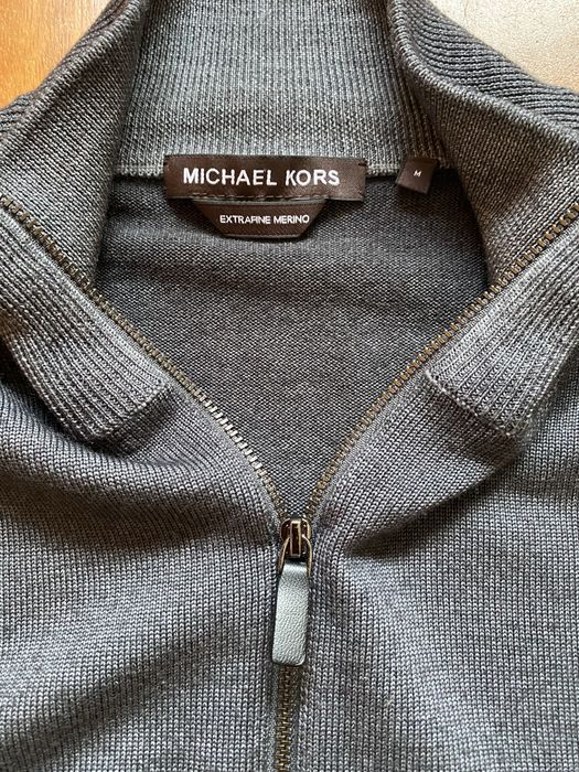 Michael Kors half-zip Extra Fine Merino Wool Sweater tamanho M