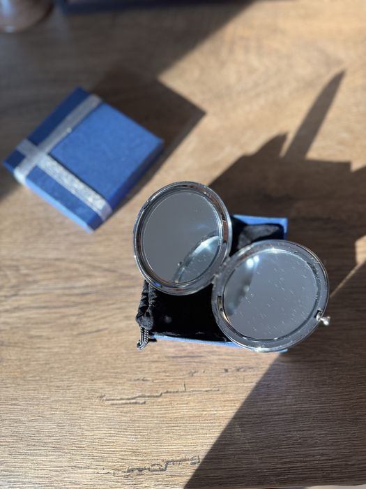 Eleganckie podwójne lusterko w baśniowym stylu + pudełko | Nowe