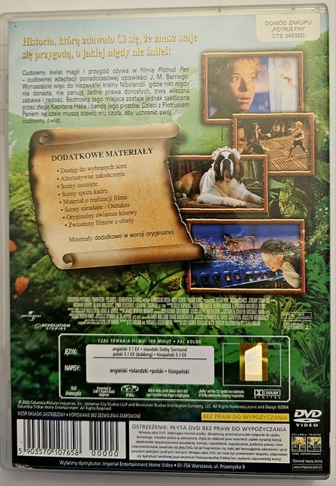 Peter Pan Piotruś Pan film dla dzieci młodzieży familijny