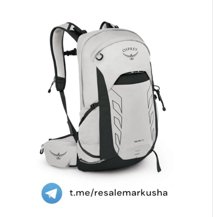 Рюкзак туристичний чоловічий Osprey Talon 22 л black white 10006770