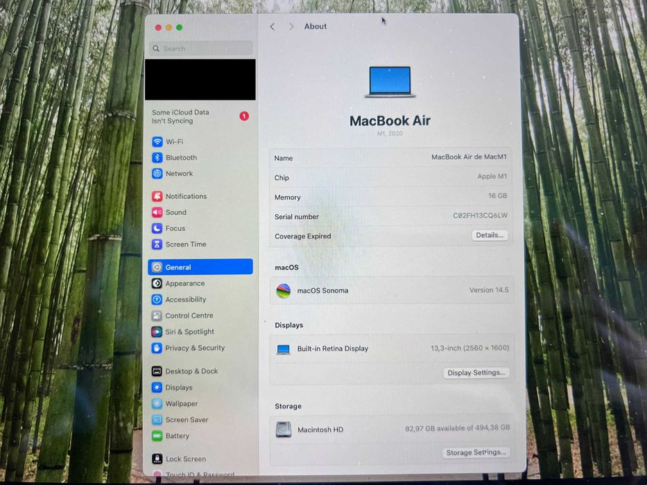 MacBook Air M1 16gb ram 512 disco