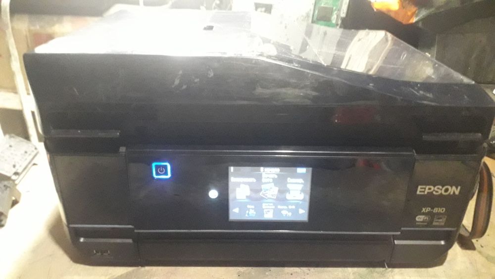 МФУ Epson XP-810 с установленной СНПЧ.  5 цветов .  Рабочий