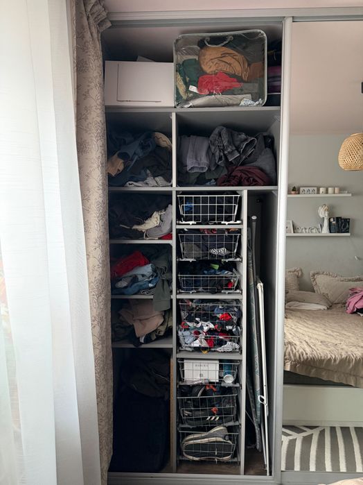 Szafa przesuwna 2 drzwiowa z lustrem do zabudowy