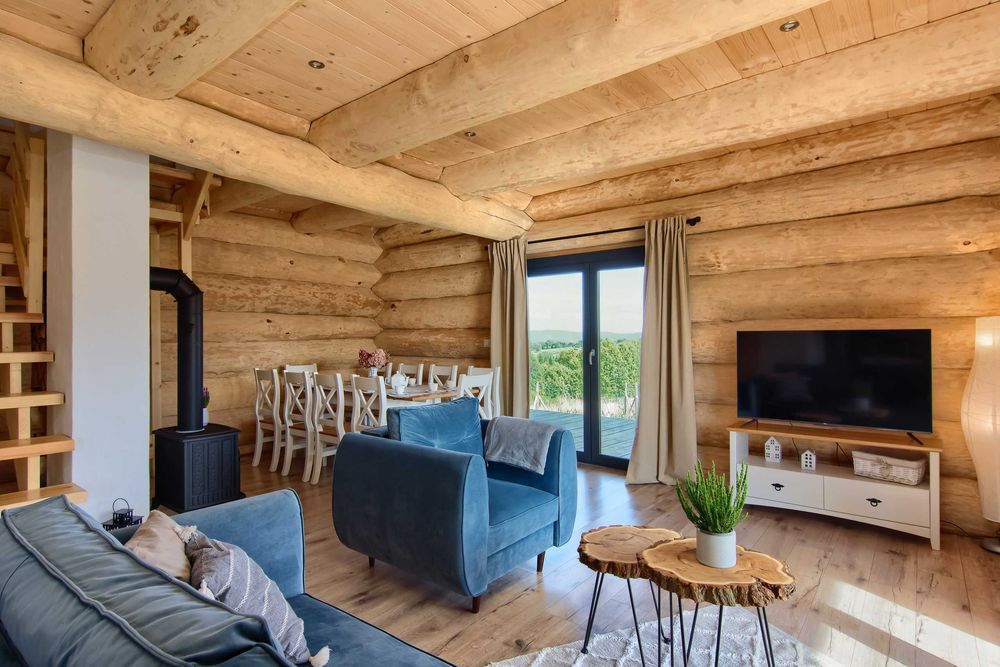 Domek w górach balia JACUZZI SAUNA KOMINEK chata na wakacje dom góralski naweekendy gorąca bania