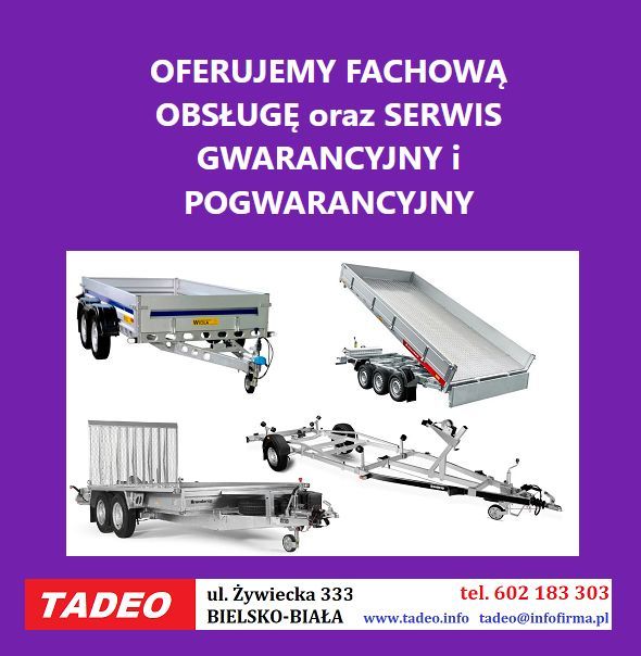 Temared Pro 2612/2 Stelaż+Plandeka 110Cm  2-Osiowa Profesjonalna