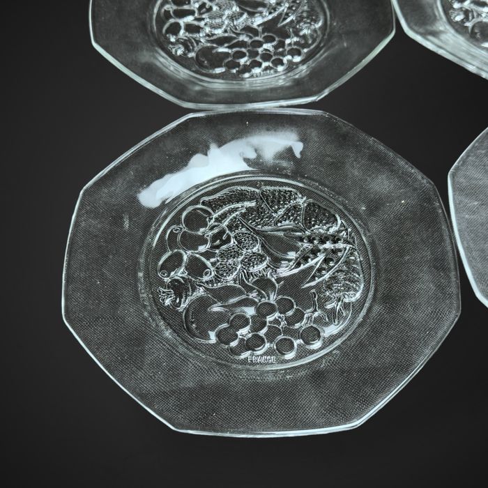 Talerze owoce i warzywa szkło francja B5/022710