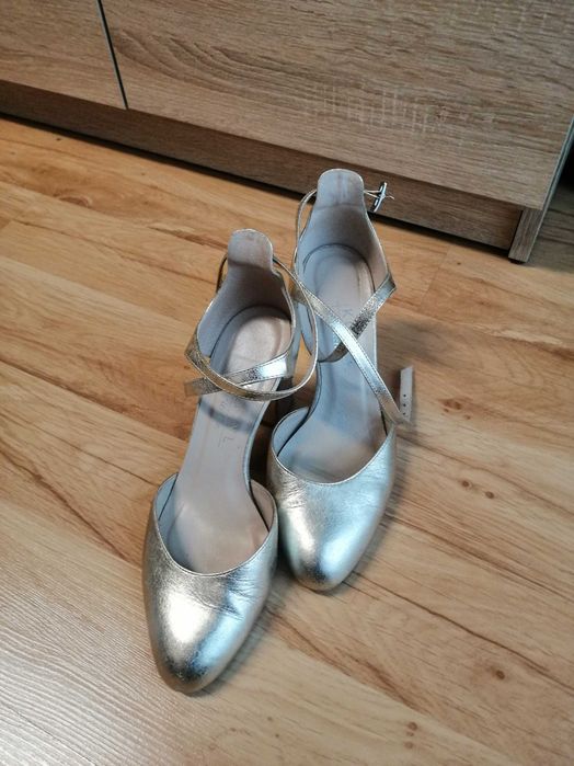 Buty ślubne złote r. 37