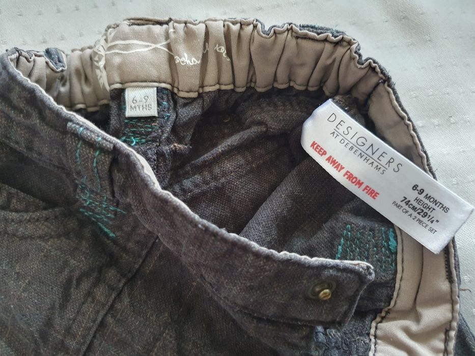 Spodnie z szerokimi nogawkami marki Rocha Little Rocha (68-74cm)