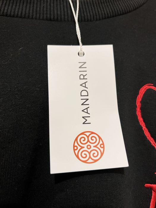 Чорна кофта на флісі MANDARIN