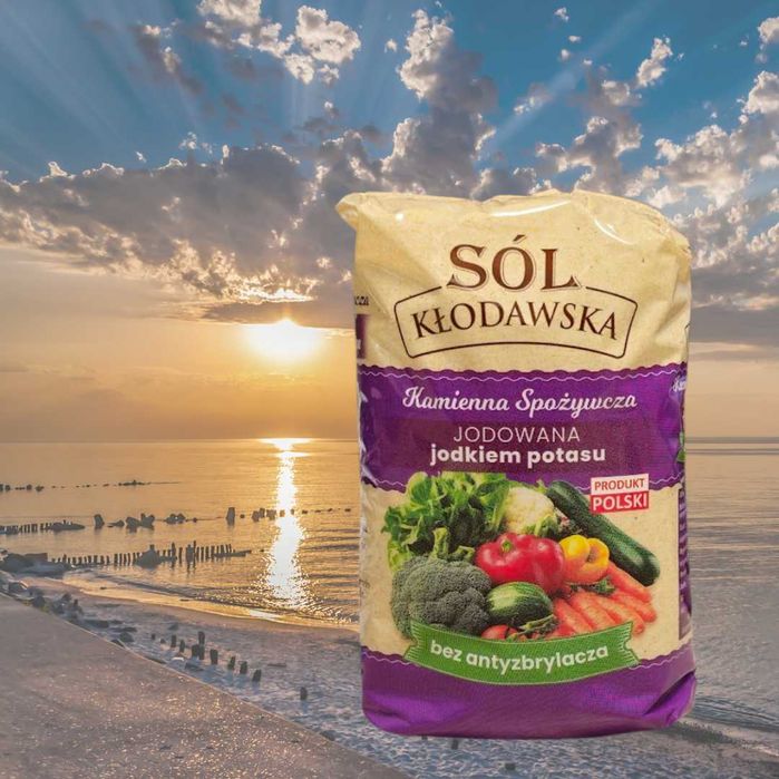 Sól Kłodawska kamienna spożywcza jodowana JODKIEM (nie jodanem) potasu - bez antyzbrylaczy -100% naturalna bez żadnych dodatków. 1KG