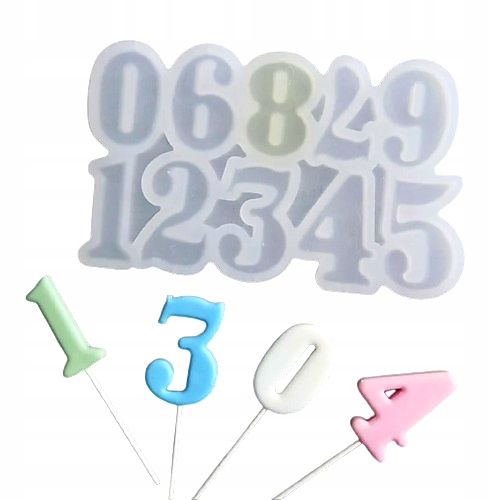 Forma Silikonowa Do Izomaltu Czekolady - Lizaki Cyfry