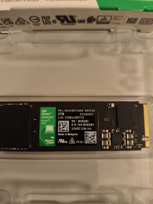 Nvme 2TB WD Green M2 SSD 99%