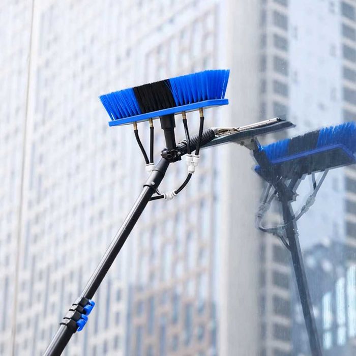 Телескопічна миюча щітка для вікон та сонячних панелей 7м (500 мм)