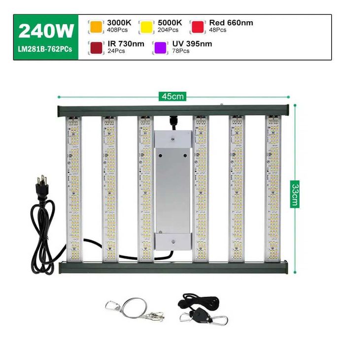 Фітолампа Quantum Line QT240 +UV +IR, Samsung, Led для рослин