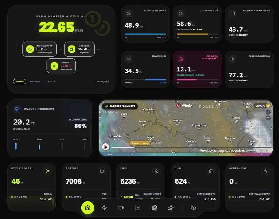 Magazyn energi 16 kwh + Falownik Deye 12 KW + EMS  - BEZ ZALICZKI
