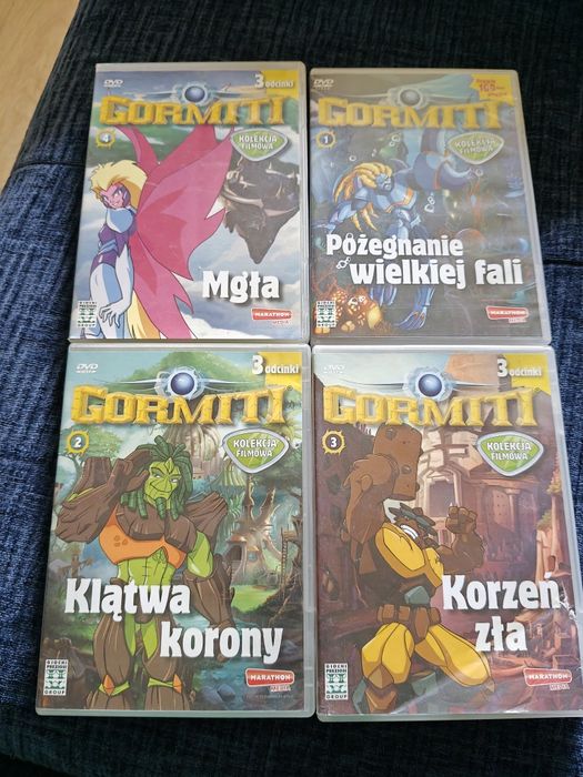 Zestaw Płyt DVD Gormiti bajki mgła klątwa korony korzeń zła pożegnanie