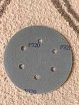 Krążek ścierny na rzep 150 mm 6 otworów P320, 150