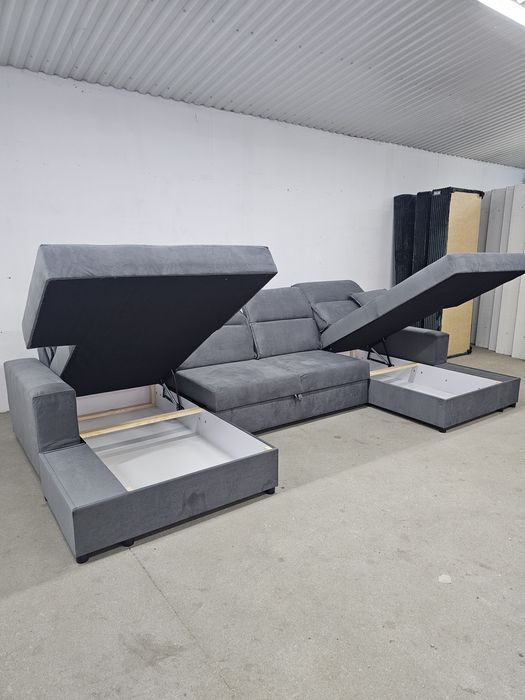 Narożnik U prosto od producenta rozkładany regulowane zagłówki