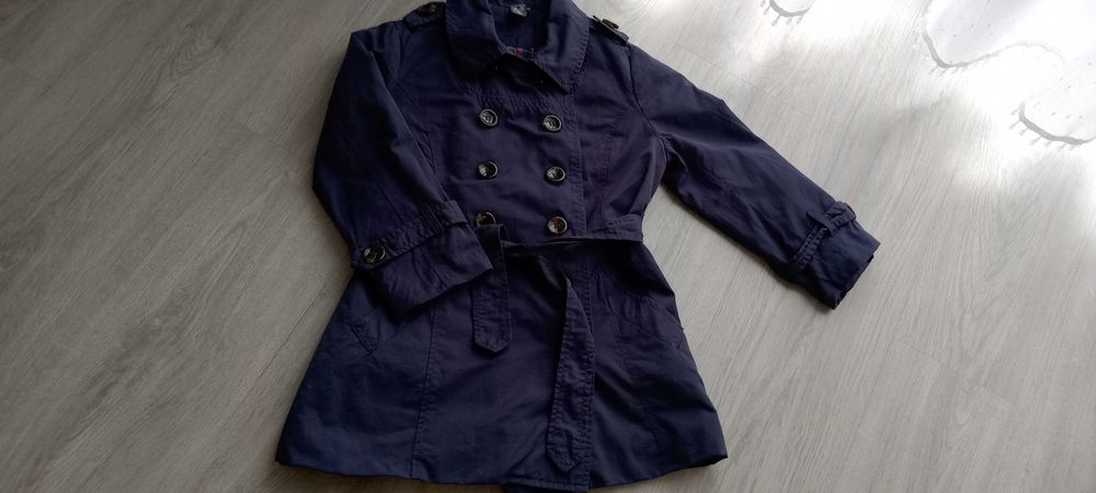 Płaszczyk granatowy dziewczęcy 110cm 4/5 lat