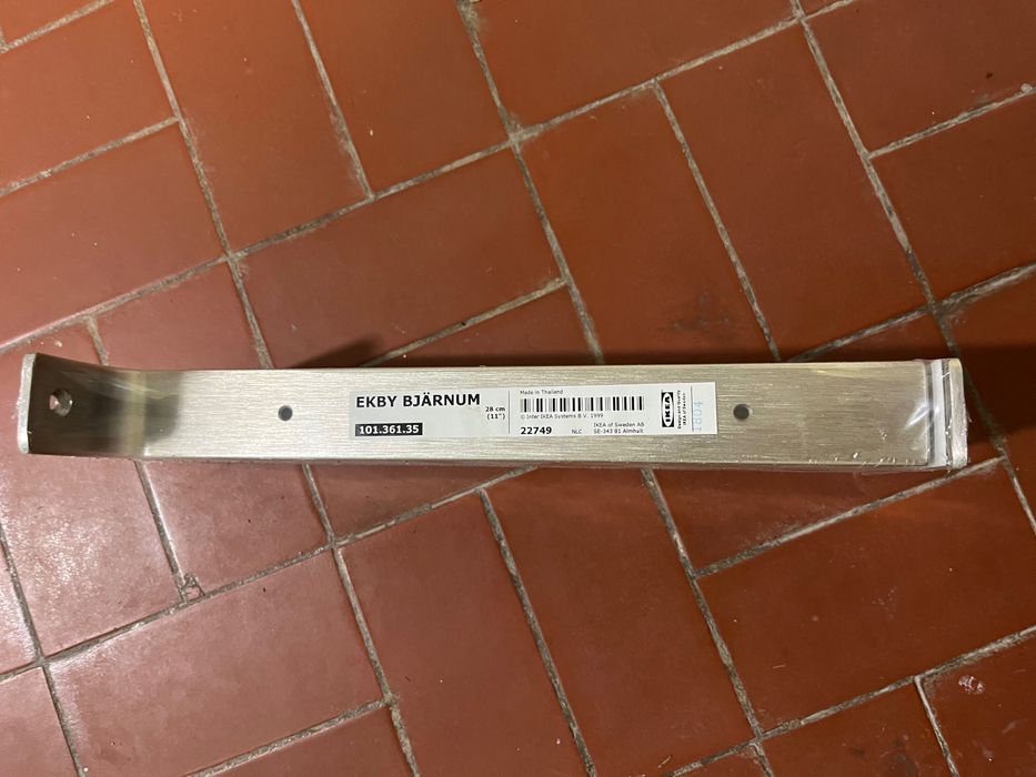 Suportes de prateleira Ikea– 28 cm –Alumínio escovado