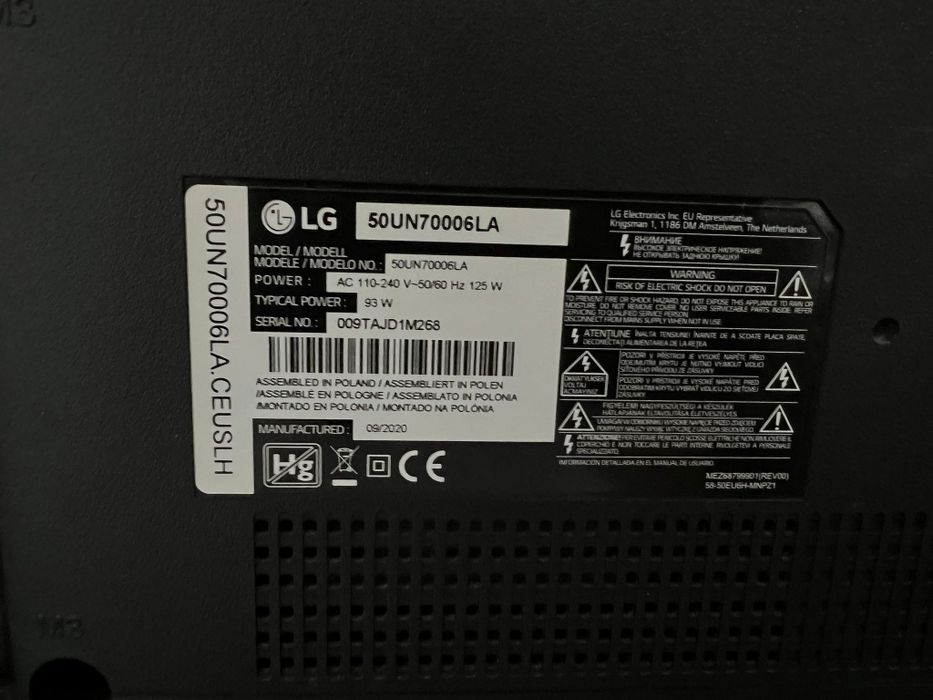 Smart TV LG 50" 4K UHD - ¡Como Nueva! (Modelo 2020)