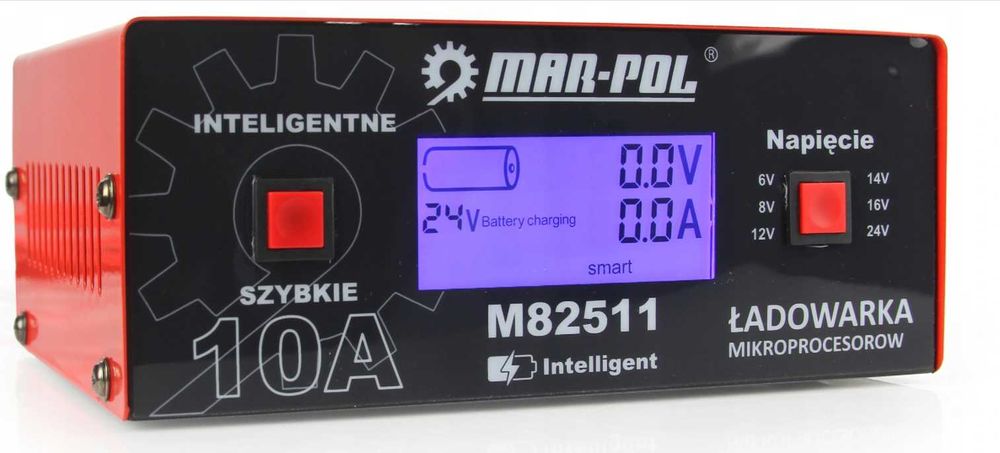 Prostownik MIKROPROCESOROWY Akumulator ładowarka 6V -24V 10 A