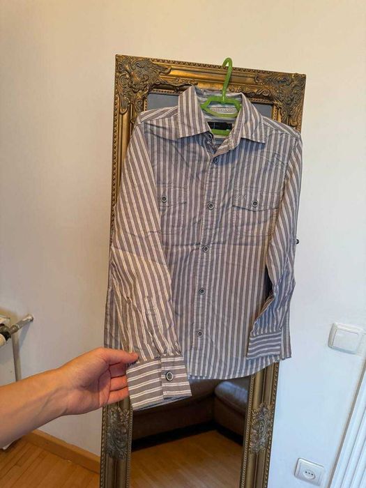 Брендова базова сорочка в полоску  некст від h&m 9-10років 140см