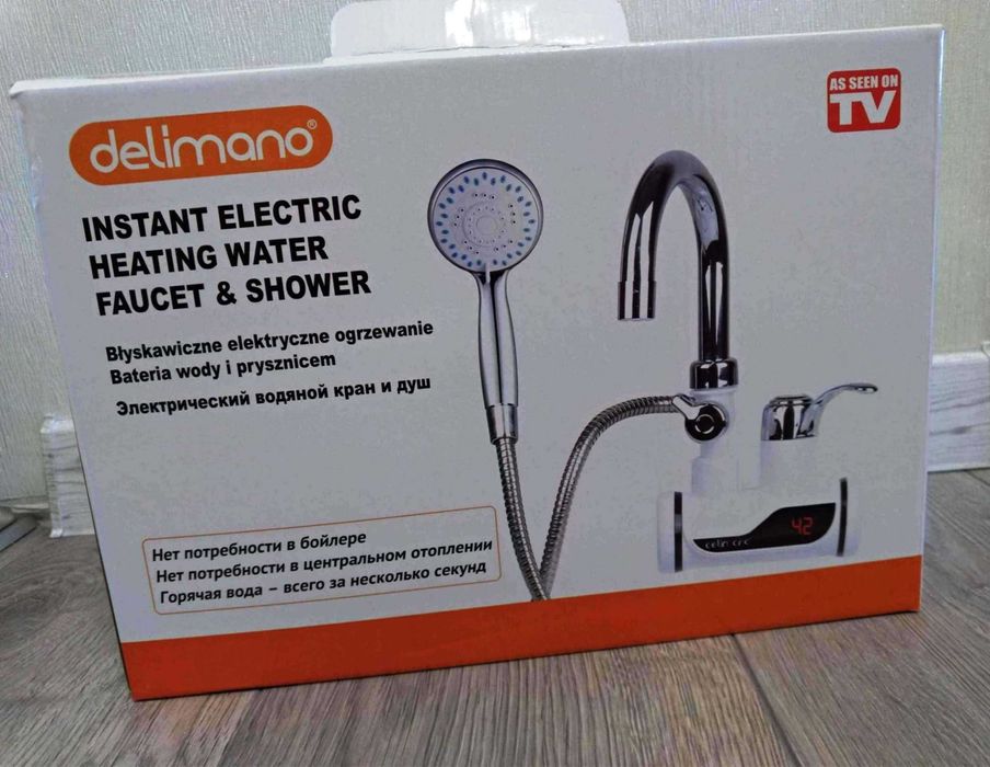 Кран-водонагреватель Delimano с душем — для дома и дачи