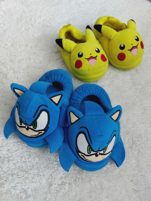 kapcie dziewczęce chłopięce pikachu pokemon sonic 24 25 antypoślizgowe
