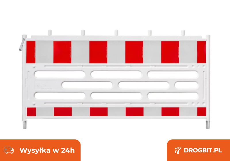 Bariera drogowa zapora U-20 pcv roboty drogowe bhp ochronna