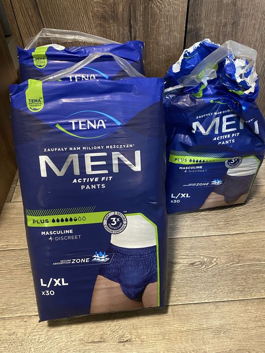 Pieluchomajtki TENA Men Pants nowe, dwie nieotwarte i pół paczki