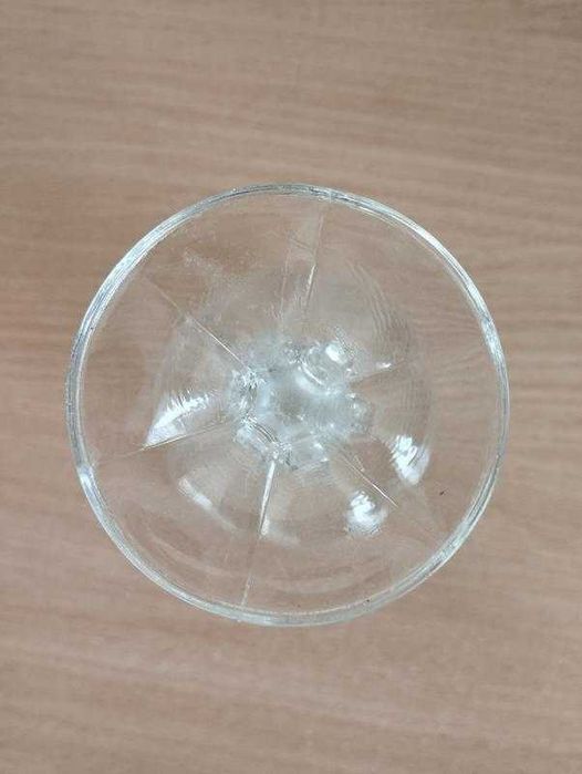 Винтаж СССР фужер бокал на ножке полированный хрусталь 190 мл, рисунок