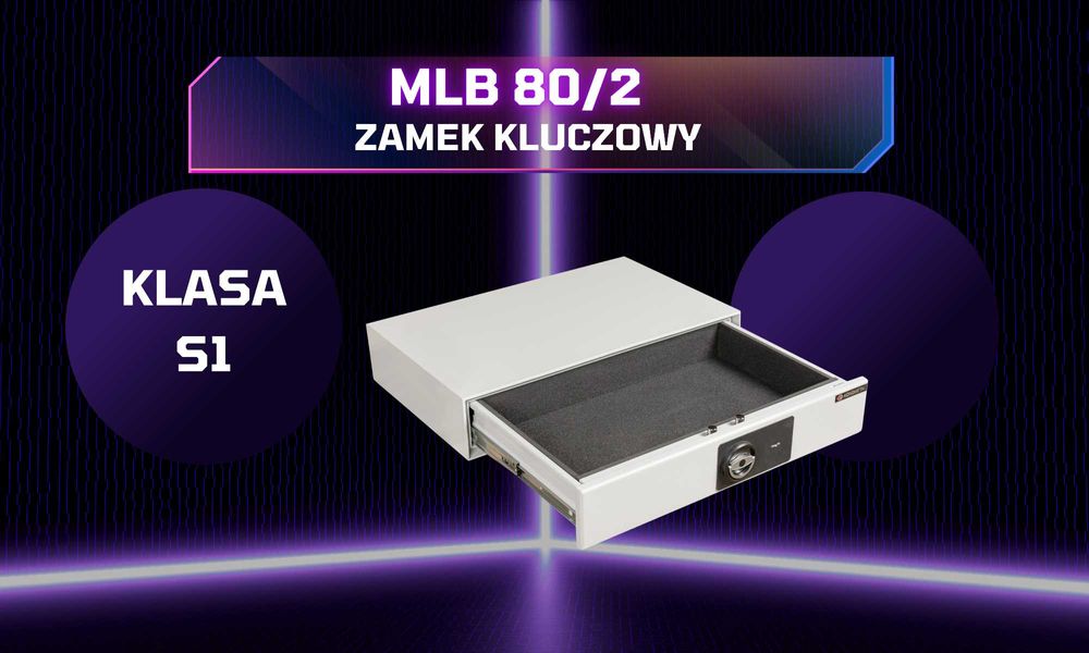 szuflada na broń - 80 cm szerokości - sejf S1 MLB 80/2 zamek kluczowy
