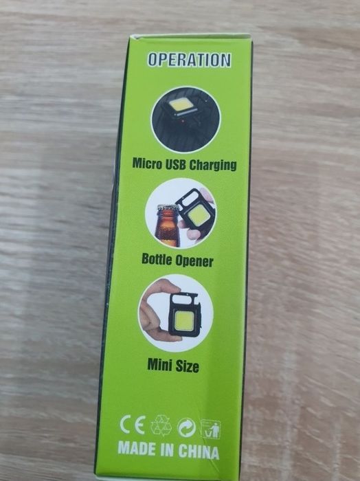 Акумуляторний міні ліхтарик LED 4 режими, карабін, магніт, брелок