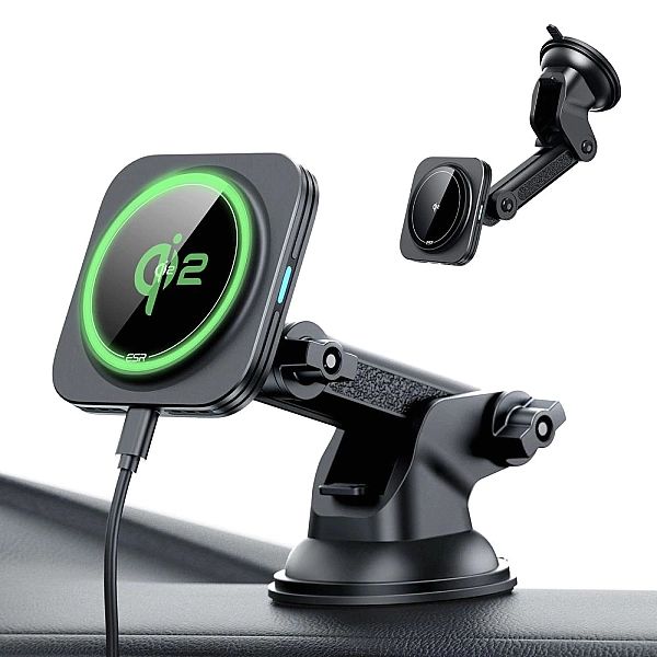 Uchwyt samochodowy ESR Halolock Magnetic MagSafe QI2/15W - czarne