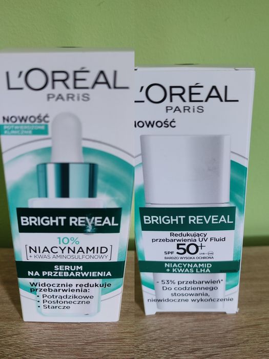 Zestaw Loreal Bright Reveal Serum 30ml + Fluid 50ml