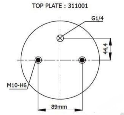 Пневмоподушка універсальна, ( пневморесора ) , діаметр 215 мм